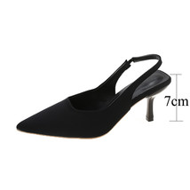 Women Simple Blue Slingback Pumps Summer Elegant Pointed Toe High Heels Shoes Wo - £26.42 GBP