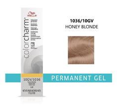 Wella Colorcharm Gel Permanent Hair Color -1036/10G HONEY BLONDE - £9.46 GBP