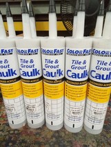 10 PACK Color Fast Tile And Grout Caulk Sil Acrylic 10.3oz Castle Wall S... - £25.51 GBP