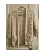 White Ivory Cardigan Youth Extra Large with pockets  - $25.00