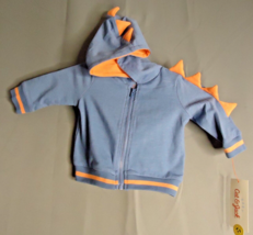 Cat &amp; Jack Baby Boys Zip Front Dinosaur Hoodie Size 0-3 Months New - £6.26 GBP