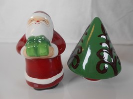 Santa Clause and Christmas Tree Salt &amp; Pepper Shaker set - $7.70