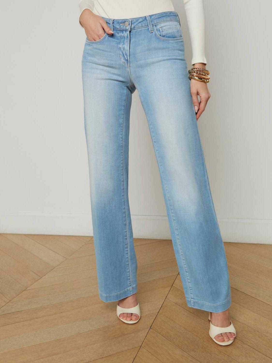 L&#39;agence Joanne Low Rise Wide Leg Jeans Size 29 - $198.00