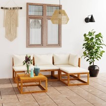vidaXL Solid Acacia Wood Modular Garden Lounge Set (6-Piece) - $865.86 CAD