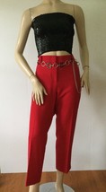 NEW TALBOTS Hampshire Straight Leg Ankle Length Pants, Red (Size 16P) - £31.46 GBP