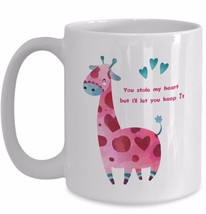 Romantic Mug Wife Girlfriend Gift You Stole My Heart I&quot;ll Let You Keep Giraffe - £15.58 GBP
