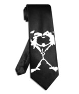 Pearl Jam Stickman tie black satin silk hand-painted necktie - $29.00