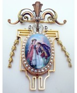 Victorian 18k Yellow Gold Enameled Portrait Pin Brooch Locket (#J325) - $7,778.90 CAD