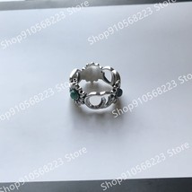 Terling silver ring charm world and fashionable flowers and letters 100 sterling silver thumb200