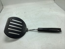 Vtg Ekco Nylon Slotted Wide Short Spatula Pancake Flipper Turner Black H... - $16.99