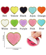 Self Adhesive Chenille Heart Patches - $37.25 MXN