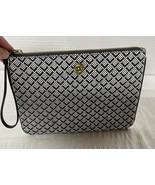 Ralph Lauren Womens Pouch Bag Clutch MillBrook Black &amp; White Woven Leath... - $759.60 MXN