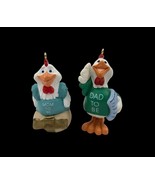 Hallmark Dad and Mom To Be Rooster and Chicken Ornaments Lot of 2 - $167.06 MXN