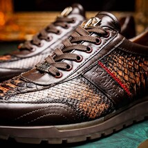 Brescia Washed Classic Calfskin Fashion Sneaker Men's Cognac image 10