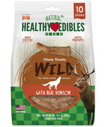 Nylabone Healthy Edibles Wild Antler Chews with Real Venison 10 count Ny... - £24.59 GBP