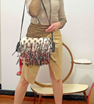 RED Valentino Vegan Fringe Sexy Satchel Bag - $468.62