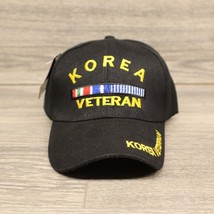 New Black Korea Veteran Hat Ball Cap Veteran Military - $23.74
