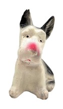 Vintage 1940S Chalkware Scottie Terrier Dog Carnival Figurine 7 Inches Tall - £23.73 GBP