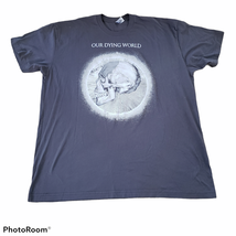 OUR DYING WORLD Band Shirt Grey Skull Logo T-Shirt Expedition Men&#39;s Size... - $14.80