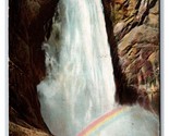 Great Falls Yellowstone Park Wy Wyoming Unp Haynes Udb Cartolina W18 - $10.20