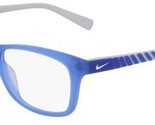 NEW KIDS NIKE 5509 417 Matte Pacific Blue &amp; White Eyeglasses 48/17/130 - $79.15