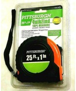 NEW INDUSTRIAL QUICK FIND PITTSBURGH 25 FT LG EASY READ RETRACKING MEASU... - $9.51