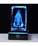 3D Crystal Virgin Mary Statue Religious Gifts for Women Men Christian La... - £33.78 GBP