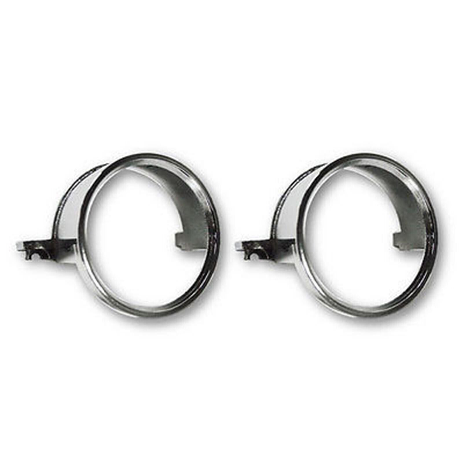 64 Chevy Impala Bel Air Biscayne Rear Tail Light Lamp Lens Chrome Trim Ring Pair - $15.95