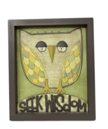 Seek Wisdom Collage Owl Framed Art  Decor 14&quot; - $24.75 CAD