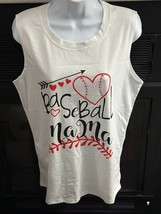 Game Day &quot;Baseball Mama&quot; Red &amp; White Womens size L Tank Top ***NEW*** - £9.74 GBP