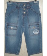 GIRLS mary kate &amp; ashley DISTRESSED BLUE JEAN CAPRIS   SIZE 10 - £12.43 GBP