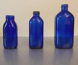 Set of 3 Antique Haley's M.O. Bottles | Cobalt Blue Glass Medicine | Apo... - $55.00