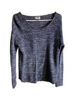 Old Navy Womens M Knit Blue Heather V Neck Long Sleeved Sweater - £9.85 GBP