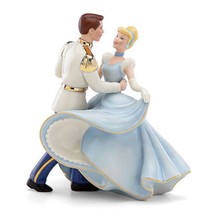 Lenox Disney Cinderella &amp; Prince Charming Figurine Wedding Cake Topper Waltz NEW - £134.80 GBP