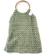 Green Crochet Wood Handle Arm Purse Atmosphere Primark - $12.30 CAD