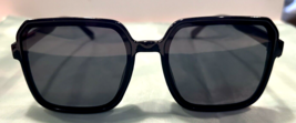NEW Oversized Square Sunglasses For Women Men Casual Anti Glare Sun Shades Black - £7.58 GBP