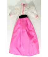 1982 Barbie Mattel Lovely Angel Face Pink &amp; White Dress With Cameo (Dres... - £15.80 GBP