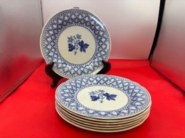 Set Of 7 Spode Blue Geranium Dinner Plates - $599.99