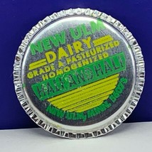 Dairy milk bottle cap farm advertising vtg label Metal New Ulm Minnesota MN us 2 - £6.19 GBP