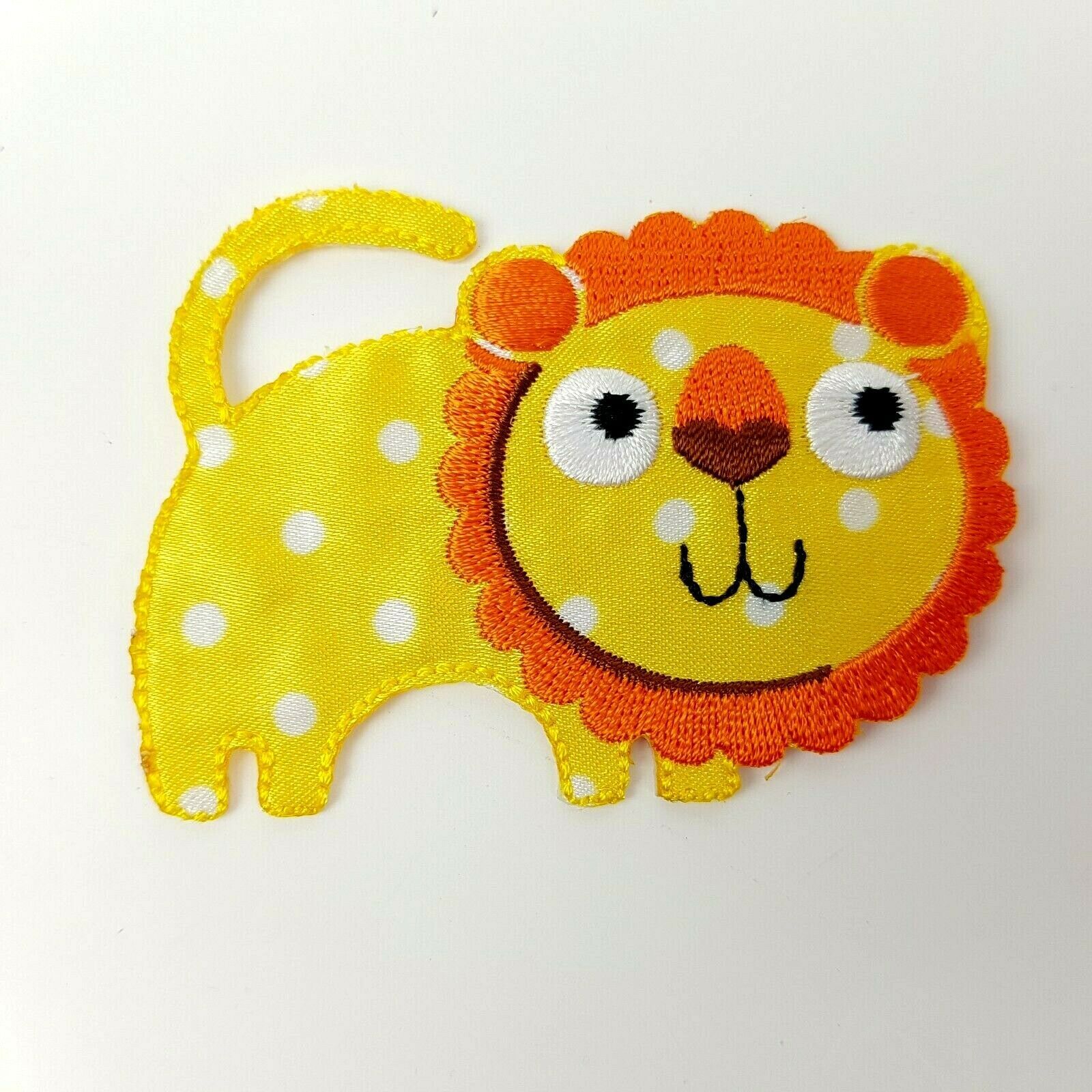 Lion Iron On Applique Children Babies Baby Clothing 2.5&quot; Patch - $0.70
