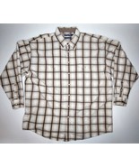 Panhandle Slim Pearl Snap XXL 2XL Shirt L/S Brown Check Contrast Cuff &amp; ... - £18.66 GBP