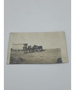 RPPC VINTAGE POSTCARD FATHER SON GRANDSON HORSE CARRIAGE FARMING HOMESTE... - $19.99
