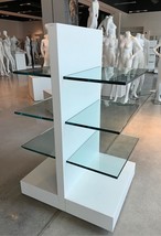 Dept Store Double Sided Fixtures with Thick Glass Shelves on Casters 30X... - £335.55 GBP