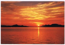 Postcard Sunset Over The Gulf Islands Pender &amp; Mayne British Columbia BC - $4.94