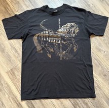 Vintage Carousel Horse Shirt Adult Large Crewneck 90s Black Gold - £18.55 GBP