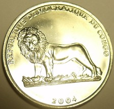 Gem Unc Congo 2004 One Franc~Papal Visit To congo~Lion Coin - £3.75 GBP