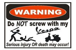 Moped Scooter Funny Warning Sticker Go Bike Toy Sign Decal Label D733 - $1.45+
