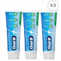 3 x Oral-B 1 2 3 Fresh Mint Toothpaste For White Teeth 75 ml - $22.90