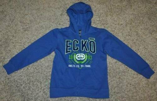 Primary image for Boys Jacket Ecko Unlimited Blue Hooded Long Sleeve Zip Up Spring Fall-size M