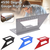 45/90 Degree Gauge Right Angle Ruler Precise Measuring Wood work Tool Protractor - £11.98 GBP